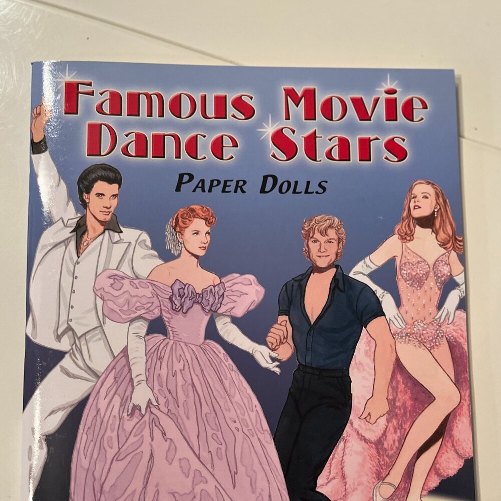 Famous Movie Dance Stars Paper Dolls by Tom Tierney.‎ Includes Grease Etc. (NEW)